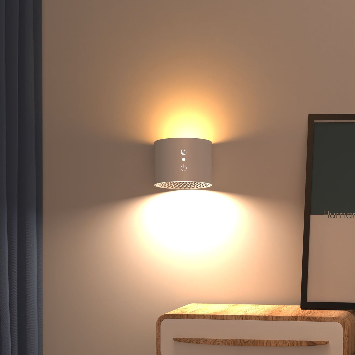 Touch Control LED Wall Light Rechargeable