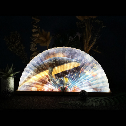 Handmade Paper Fan Night Lamp