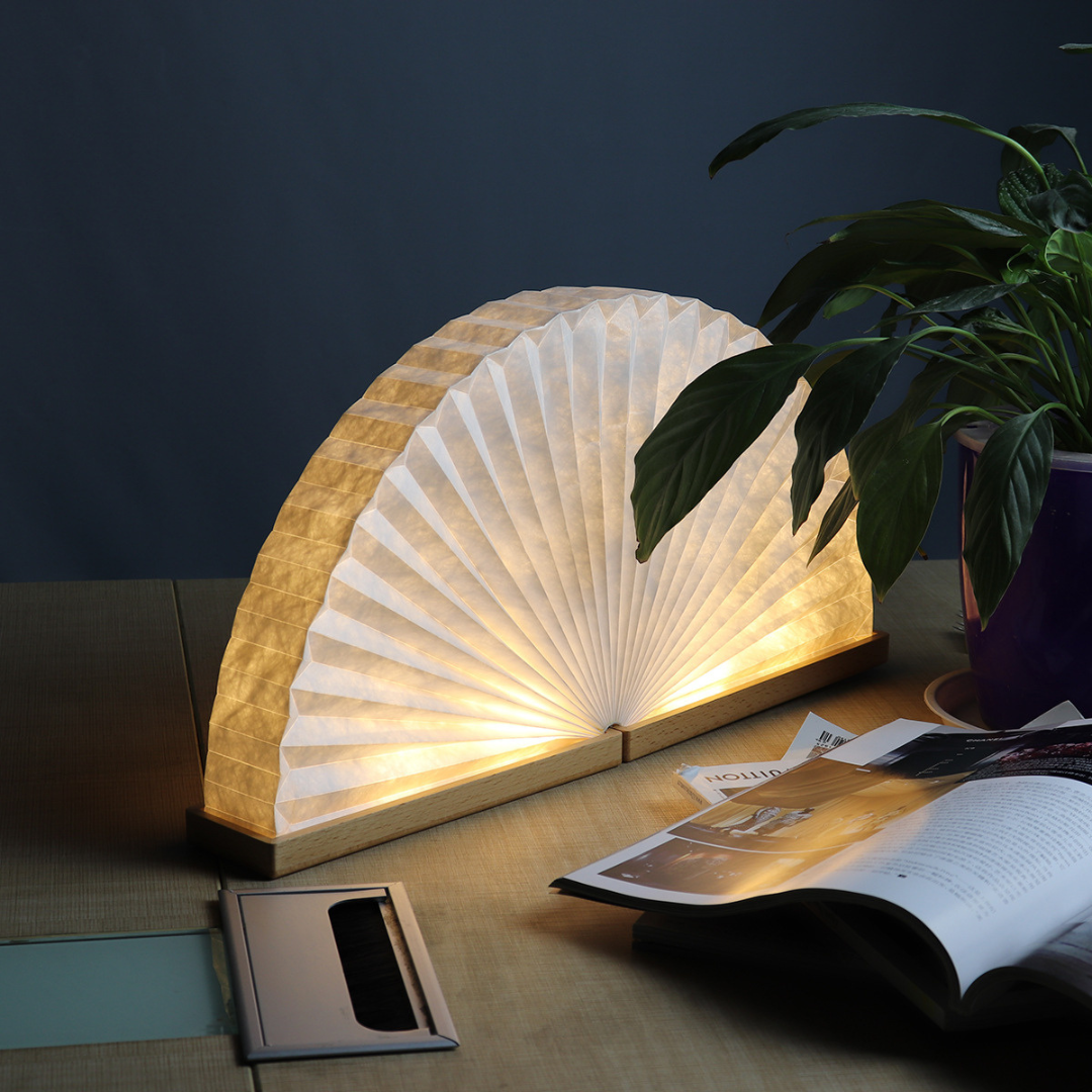 Handmade Paper Fan Night Lamp