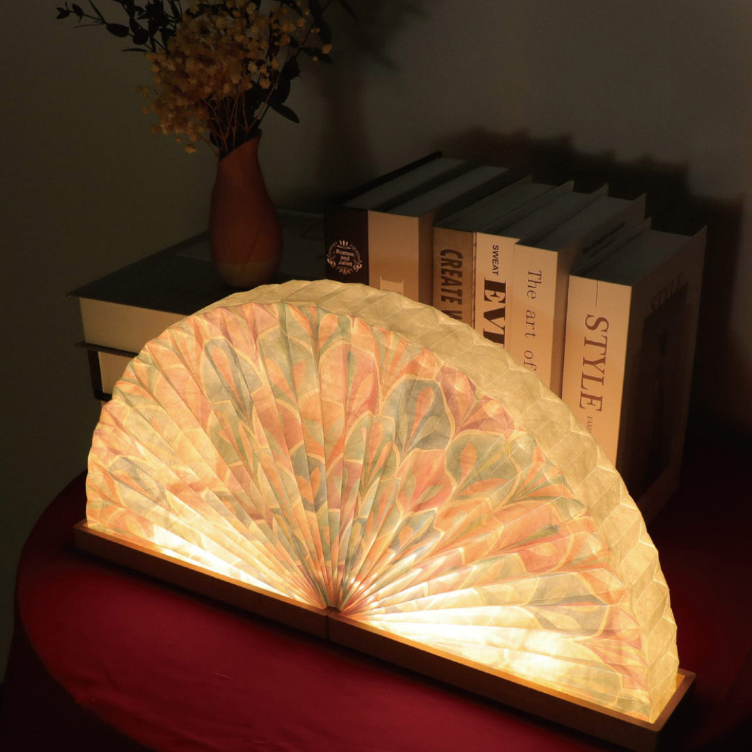 Handmade Paper Fan Night Lamp